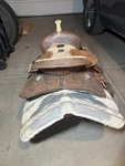 Weaver Leather Western Pleasure Trail Saddle Brown W/ Pad, Halter, Grooming Kit. Fixed Price $350.00.