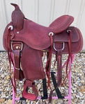 15.5 Western Ranch Saddle Full Qh Bars Tooled Leather Horse Roping Tack. Fixed Price $349.99.