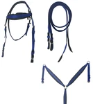 D.a. Brand Premium Royal Blue Nylon Bridle Set W/breast Collar DA1155. Fixed Price $34.99.