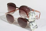 2 Pair New Panama Jack Bright Silver Metal Deco Sunglasses With Wood Grain Arms. Fixed Price $14.79.