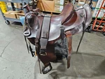 Vintage Heiser Keyston 16" Mule Saddle. Fixed Price $800.00.