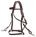 Circle Y Walnut Leather 3/4 In Trail Tack Halter Headstall Combo Brass 0605-0001. Fixed Price $179.99.