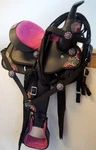 10" 12" Western Trail Lead-line Synthetic Saddle 4P Hsbp Pink Seat Floral Tooled. Fixed Price $203.30.