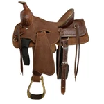 Buffalo Saddlery Hard Seat Oiled Roughout Ranch Roper Style - 16 Inch. Fixed Price $490.00.