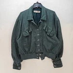 Free People Women's Medium Billy Saddle Jacket Military Green Linen Soft. Fixed Price $99.99.