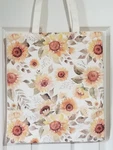 Sunflowers Ivory Floral Canvas Quality Tote Bag Zipper Pocket Inside Country. Fixed Price $8.98.