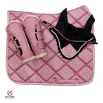 Glitter Saddle Pad Set Including Fly Veil Browband & Brushing Boots - Equestrian. Fixed Price $87.09.