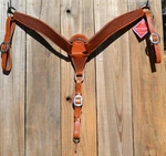 Reinsman 2 3/4" Heavy Duty Shaped Mini Basket Tooled Breast Collar - Old West. Fixed Price $242.99.
