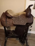 15" Vintage Hereford Brand Western Show Trail Pleasure Saddle. Fixed Price $449.99.