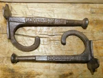 Huge Cast Iron Western Cowboy Tack Saddle Coat Hook Rack PAT.DEC.21, 69. Fixed Price $12.99.