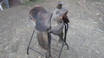 Antique Western Highback Cantle By Saddlery Co. Of Vale, Or E-cmm. Fixed Price $658.00.