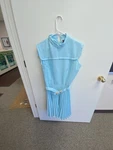 Vintage Mr. Ranch Of Dallas Light Blue Pleated Sleeveless Woman Size 12. Fixed Price $29.99.