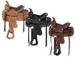 10" Western Childs Saddle - All Tooled Leather Black, Dark Oil, Medium. Fixed Price $266.16.