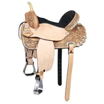 Hilason Western Treeless Saddle American Leather Barrel For Horses. Fixed Price $749.95.
