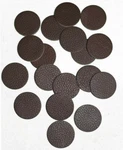 8 Pc Set 1" Dia. Adhesive Leather Discs Circles Furniture Pads Bumper Desk. Fixed Price $6.49.