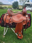 2377-8604-05 Circle Y Alpine FLEX2 Trail Saddle 16 Inch Medium Oil Wide Fqb. Fixed Price $2050.00.