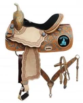 Double Barrel Saddle Set With Turn 'n' Burn" Design 14", 15", 16". Fixed Price $475.00.