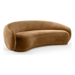 Bowery Hill Contemporary Solid Wood Inner Frame Saddle Durable Velvet Sofa. Fixed Price $1771.68.