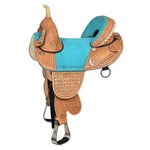Western Horse Barrel Saddle Treeless American Leather Oiled Hilason. Fixed Price $749.95.