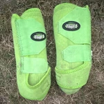 Tough 1 Green Horse Support Boots Large Front Pair Riding Leg Protection. Fixed Price $50.00.