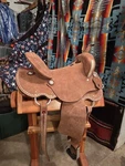 Circle Saddlery 15" Barrel Style Full Qh Bars, Rough Out 7887. Fixed Price $525.00.