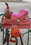 Youth Pony Western Horse Barrel Racing Saddle Floral Tooled 8". Fixed Price $189.99.