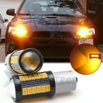 Gold Amber 1156 Led Bulbs For Lancer Evo X Daytime Running Light Drl Replacement. Fixed Price $13.99.
