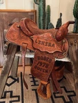 Courts Saddlery 1978 Rodeo Queen 15" Western Trophy Show Mint Condition. Fixed Price $4500.00.