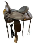 Trail Saddle With Stamped Border Smooth Top Seat Full Qh Bars 16" New. Fixed Price $369.90.