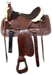 Roper Style Saddle With Rawhide Silver Laced Cantle And Acorn Tooling 16" New. Fixed Price $415.00.