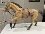 Bonanza American Character Ben Cartwright's Horse W/tack And Saddle Bag - Great. Fixed Price $60.00.