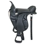 Black 17 Inches Hilason Horse English Treeless Saddle Endurance Trail. Fixed Price $474.95.