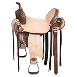43HS Flex Tree Western Horse Saddle In American Leather Barrel Trail By Hilason. Fixed Price $749.95.
