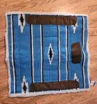 TOUGH1 Sierra Acrylic Blend Top Felt Center Fleece Bottom Leather Saddle Blanket. Fixed Price $88.00.
