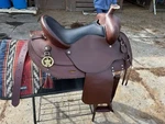 King Series Draft Horse Saddle 15 Inch, Brown Leather. Fixed Price $350.00.