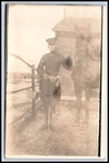 Postcard Rppc Soldier With Horse S111. Fixed Price $7.98.