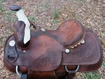 15" Crates Mike Beers Team Roping Saddle. Fixed Price $895.00.