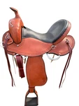 Amish Made Saddle Built On Steele 16" Gaited Tree Branded Dixieland. Fixed Price $1900.00.