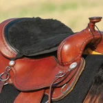 Western Saddle Long Fleece Tush Cushion, Black. Fixed Price $107.99.