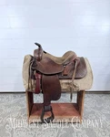15 Tex Tan Hereford Brand Western Ranch Saddle, 6 Gullet. Fixed Price $480.00.