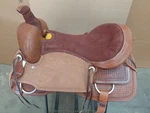 Western Trail Saddle Pleasure Horse Waffle Tooled Used Leather 17. Fixed Price $199.99.