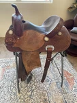 13.5" Coats Lazy Barrel Saddle. Fixed Price $1600.00.