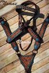 Western Saddle Dark Leather Bridle Headstall Breast Collar Tack Set Pony,cob,ful. Fixed Price $85.50.