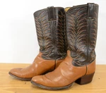 Justin Usa Mens Sz 8.5 2-TONE Leather Western Cowboy Riding Work Biker Boots. Fixed Price $64.99.