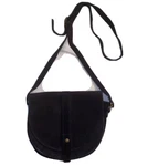 Borse In Pelle Black Suede Crossbody Leather Saddle Bag Flap Italy Pre Own. Fixed Price $69.99.