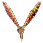 34BH Hilason Western Horse Leather Headstall & Breast Collar Tack Set Flame. Fixed Price $84.99.