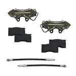 1964-1967 Mustang Brake Calipers With Semi Met Pads And Hoses Zinc Plated. Fixed Price $619.99.