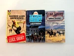 Lot 3 Vintage Western Pbs Luke Short Saddle By Starlight/ Savage Range/ Barren. Fixed Price $9.99.