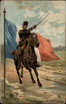 French Officer On Horseback Paris France Vintage Postcard S111. Fixed Price $8.25.