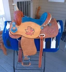 New 14'' Robert Teskey's Fqh Custom Western Barrel Saddle Weatherford Tx.. Fixed Price $900.00.